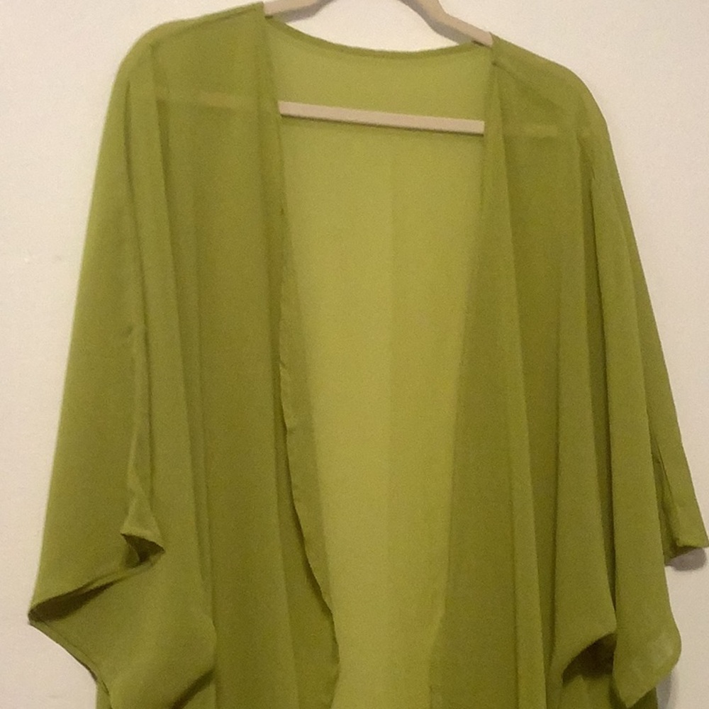 Light Olive Green Women's Kimono Cardigan